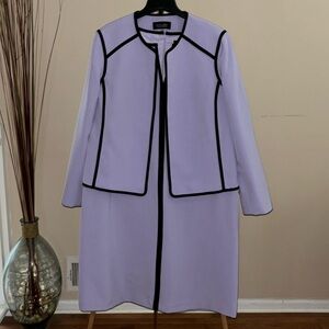 Evan-Picone by Black Label Lavender w/black trim size 18